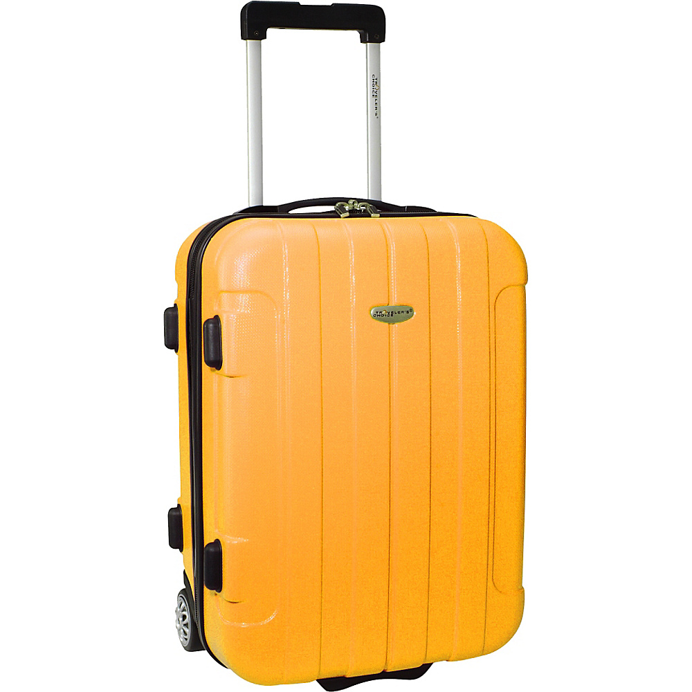 Traveler s Choice Rome 20 in. Hardside Rolling Carry On Orange Traveler s Choice Hardside Carry On