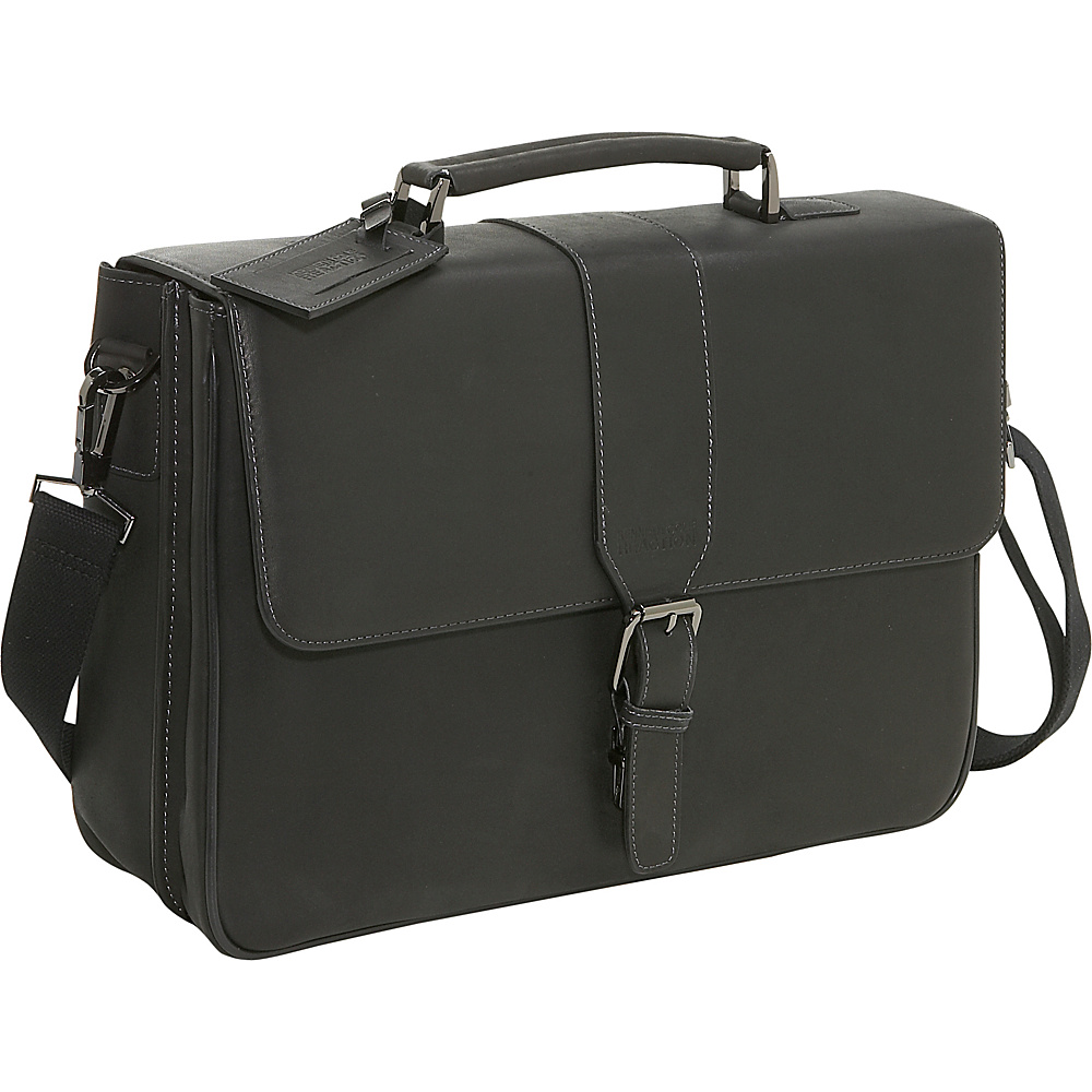 Kenneth Cole Reaction Leather Laptop Briefcase Black