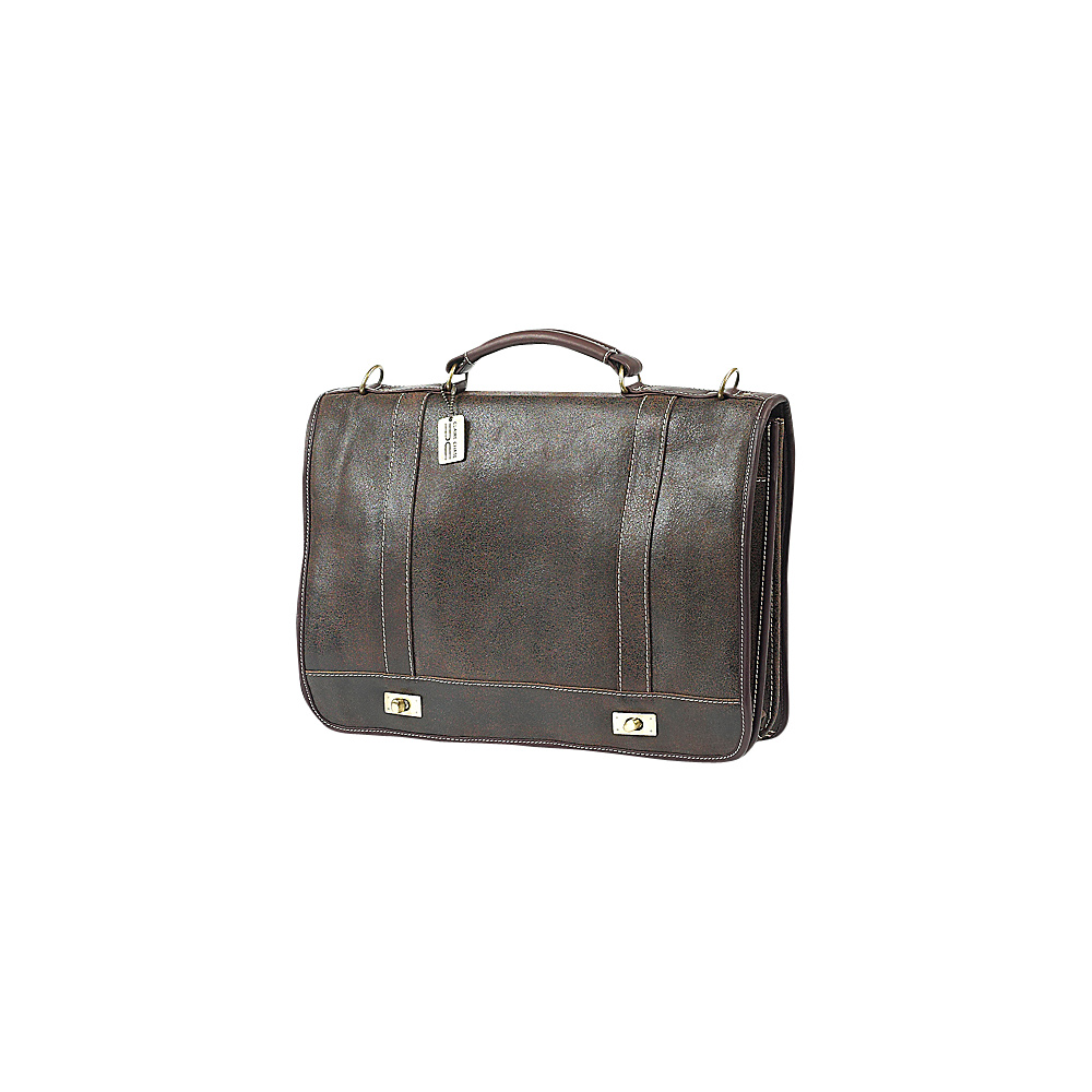 ClaireChase Messenger Brief Distressed Brown ClaireChase Messenger Bags