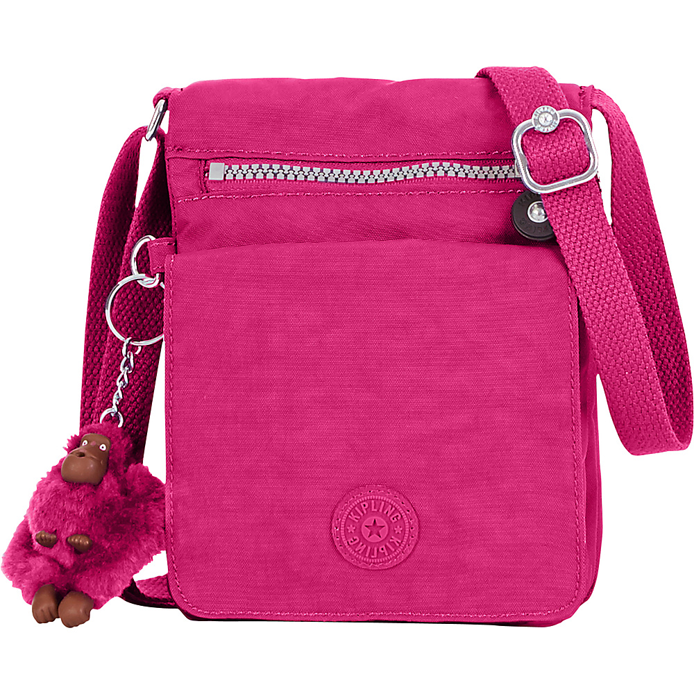 Kipling Eldorado Travel Organizer Crossbody Bag Very Berry Kipling Fabric Handbags