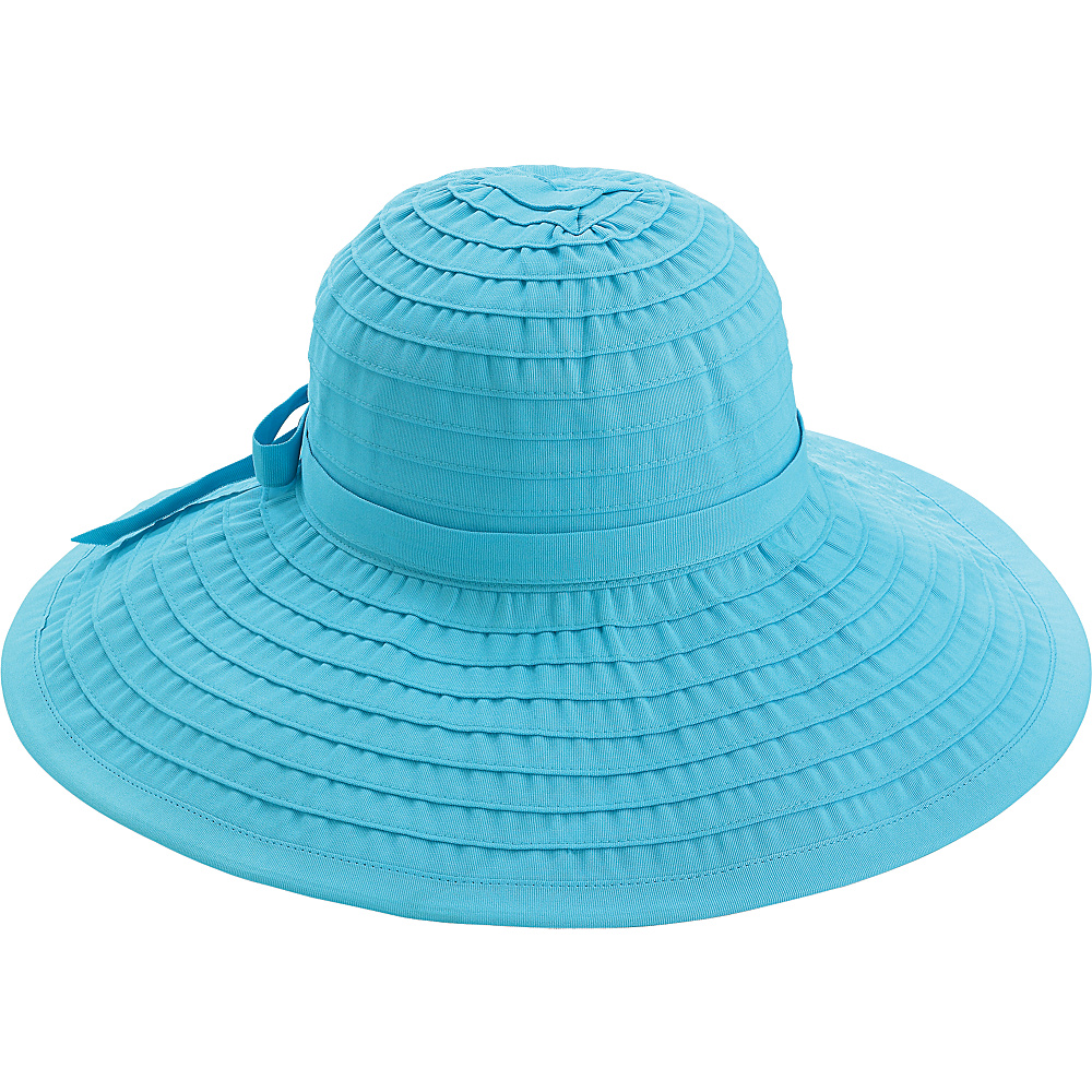 San Diego Hat Ribbon Hat With Large Brim And Bow Aqua