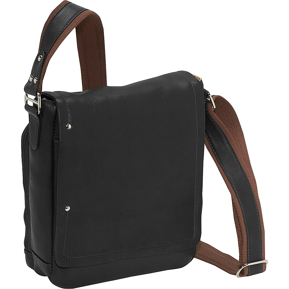 Piel Flap Over Carry All Black