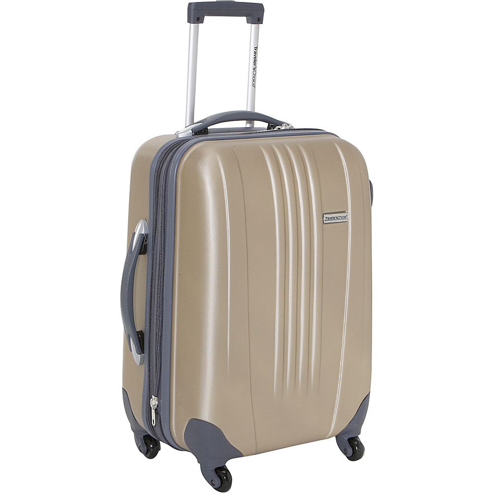 Traveler s Choice Toronto 21 in. Expandable Hardside Spinner Luggage Gold Traveler s Choice Hardside Luggage