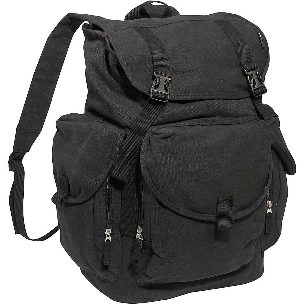 Everest Large Cotton Canvas Backpack Black