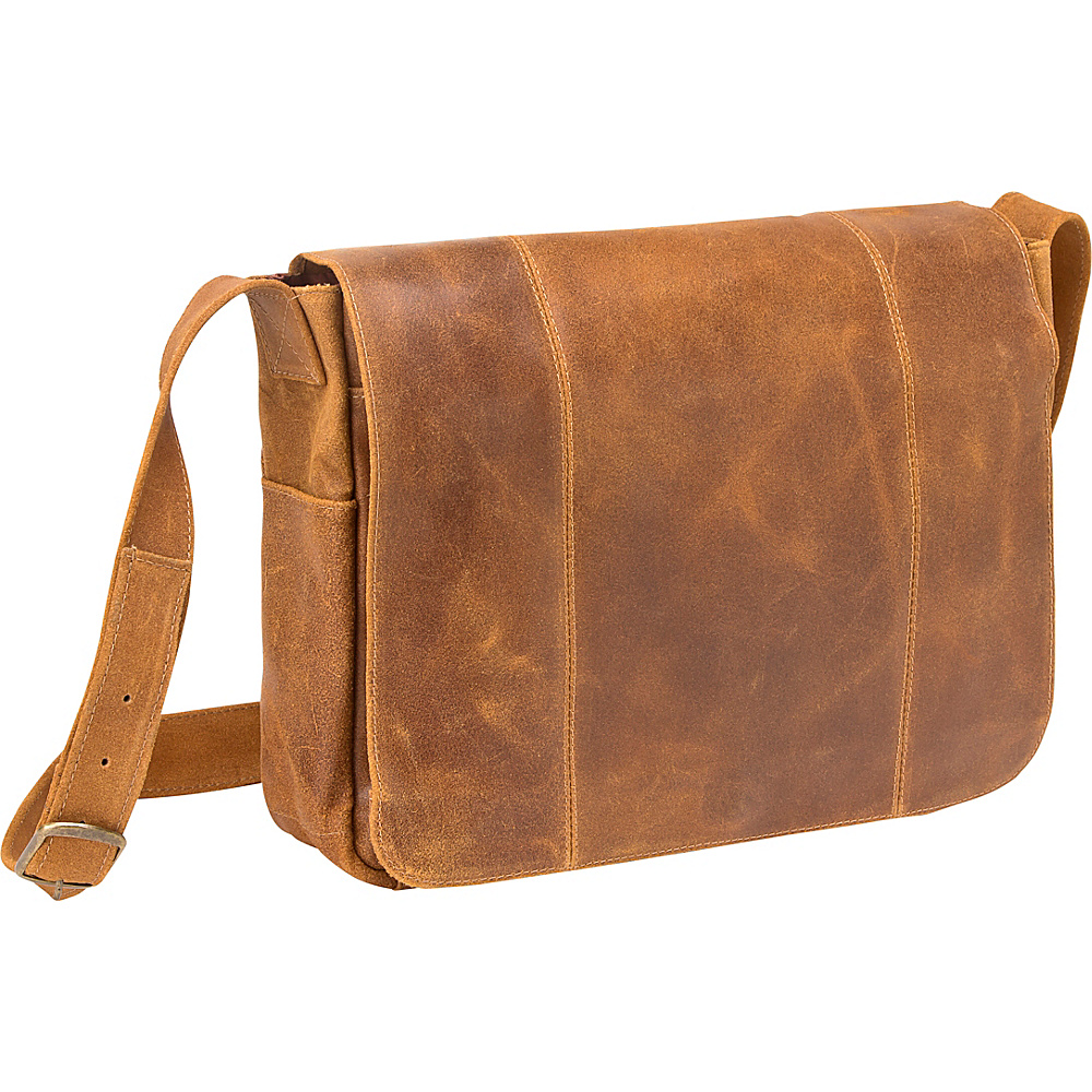 Le Donne Leather Distressed Leather Laptop Messenger Tan Le Donne Leather Messenger Bags