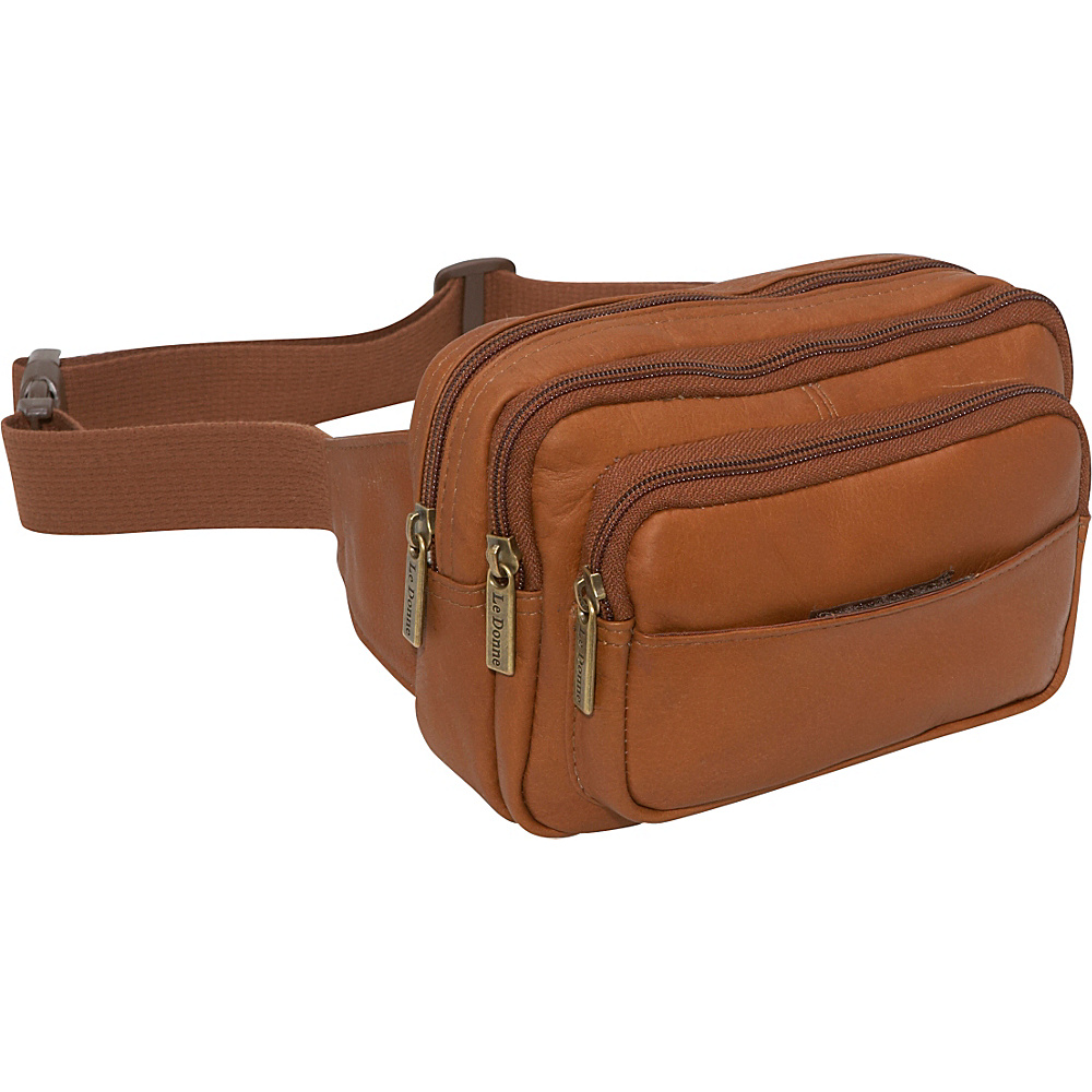 Le Donne Leather Four Compartment Waist Bag Tan