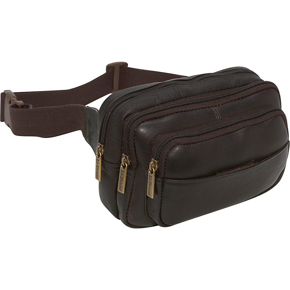 Le Donne Leather Four Compartment Waist Bag Caf