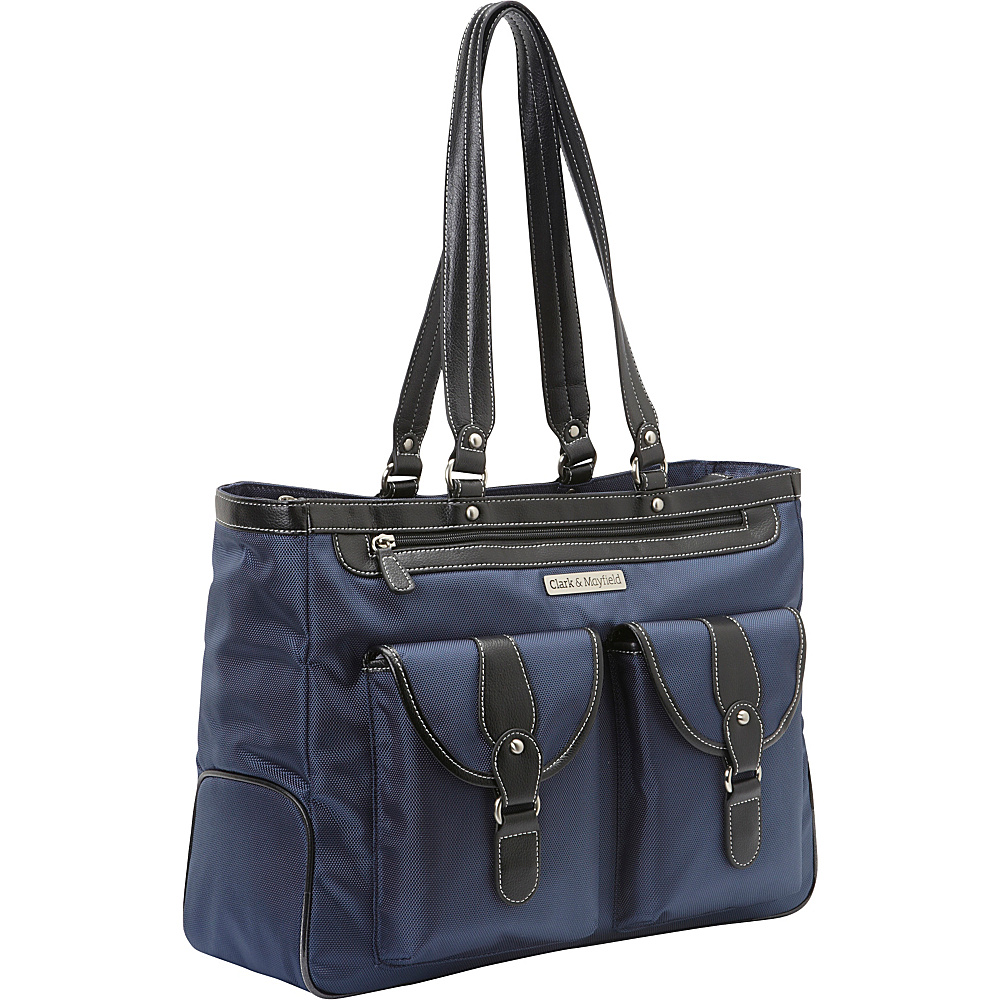 Clark & Mayfield Marquam Laptop Handbag 18.4" Navy Blue - Clark & Mayfield Women's Business Bags