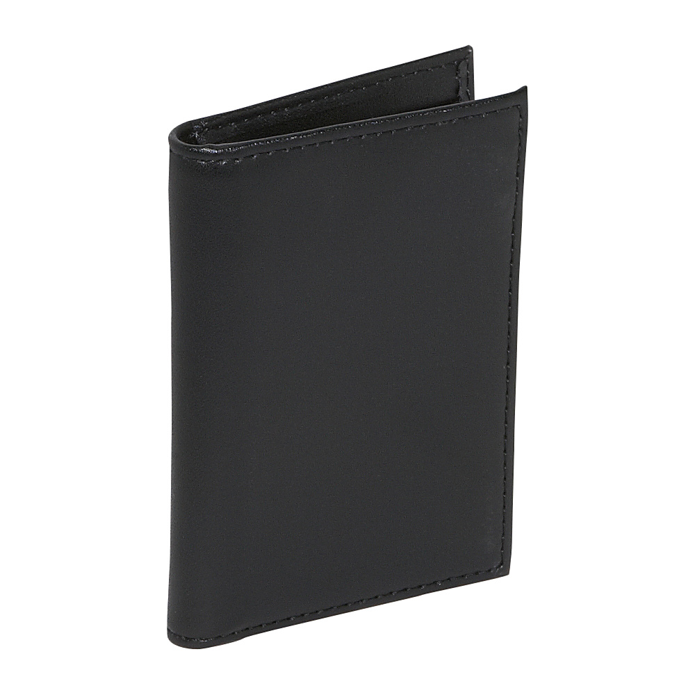 Royce Leather Card Case with Multi Windows Black