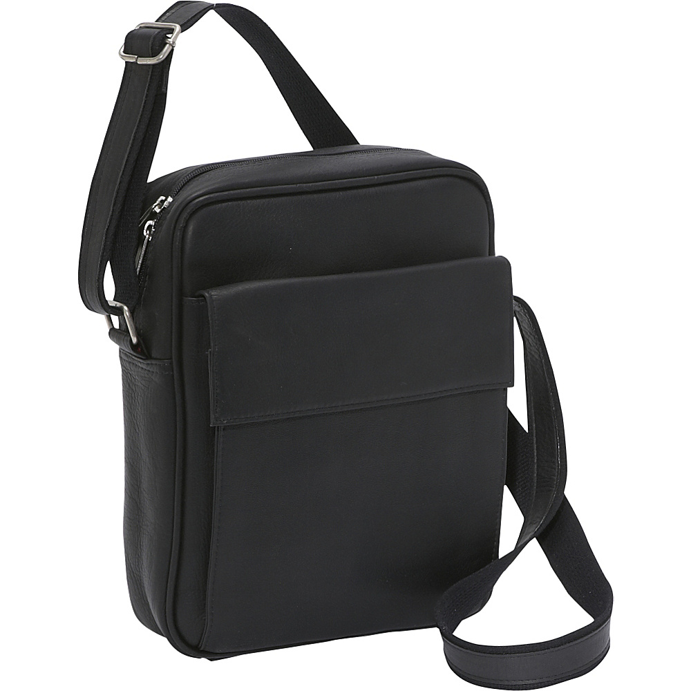 Le Donne Leather iPad eReader Carry All Bag Black
