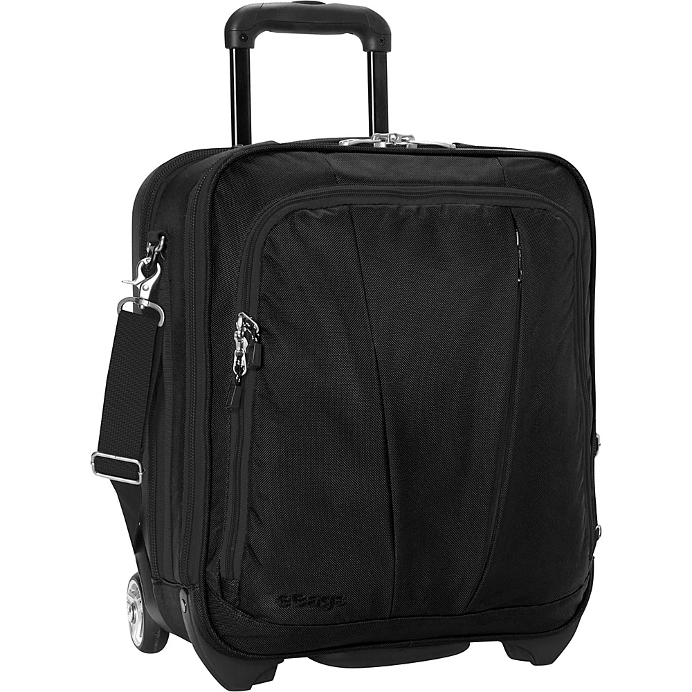 eBags TLS Vertical Mobile Office Solid Black eBags Wheeled Business Cases