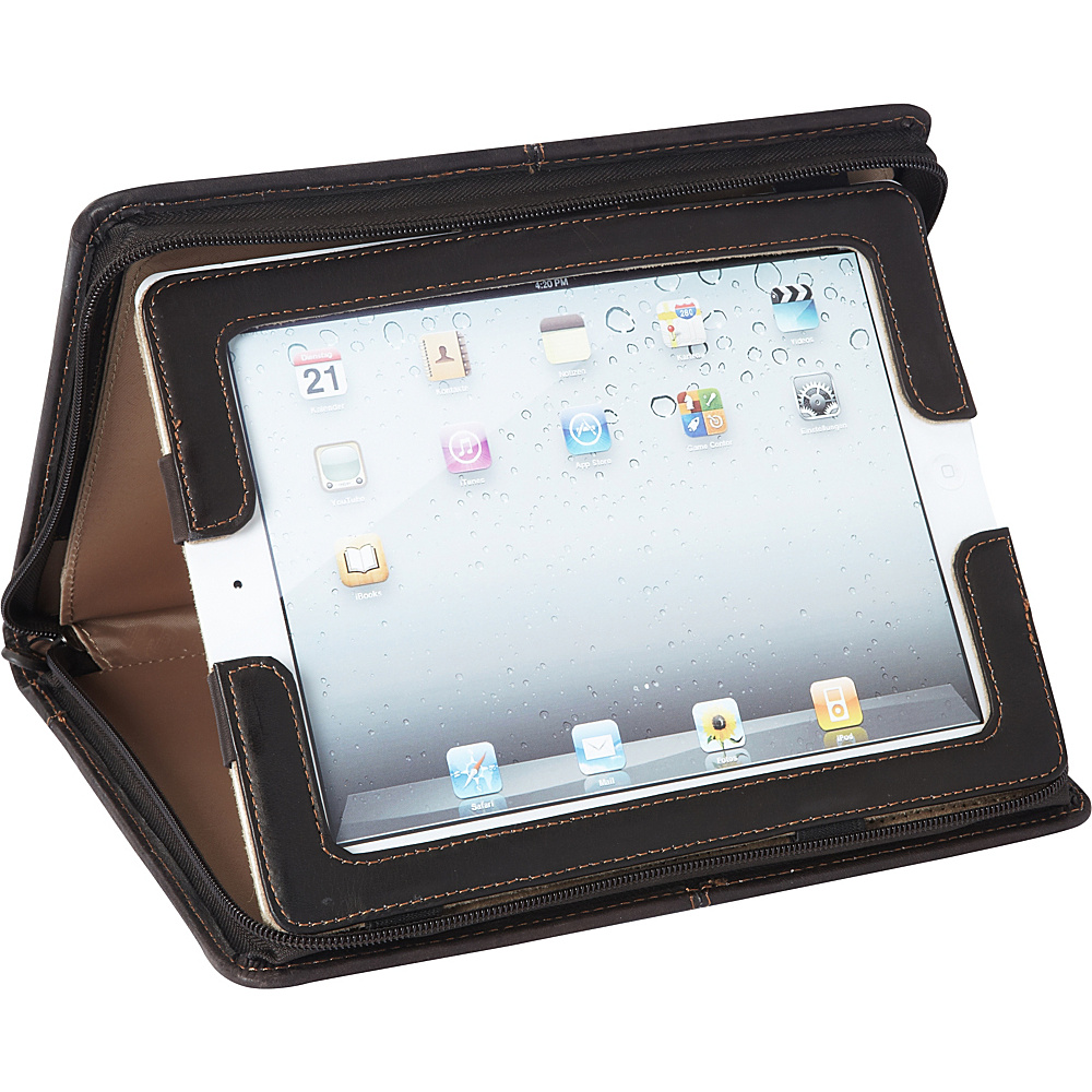 SOLO Vintage Leather iPad Padfolio Espresso