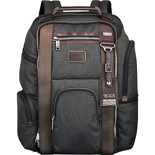 Tumi Alpha Bravo Kingsville Deluxe Brief Pack Anthracite - Tumi Laptop Backpacks