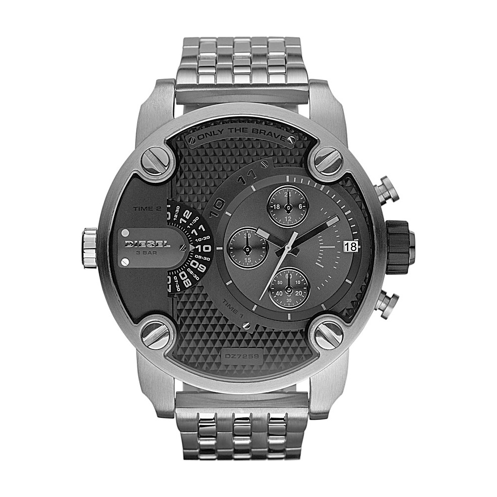 Diesel Watches Little Daddy Silver with Black Dial Diesel Watches Watches