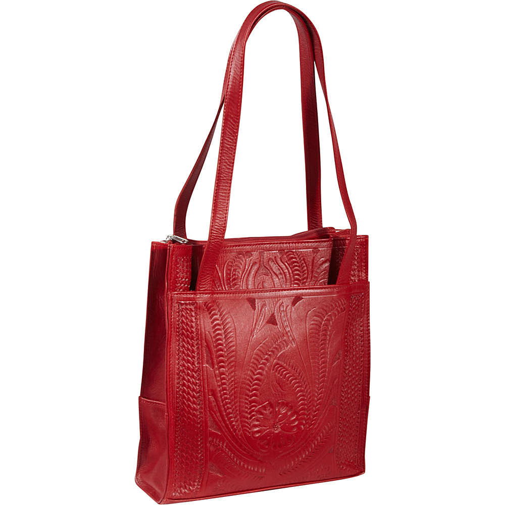 Ropin West Tote Bag Red Ropin West Leather Handbags