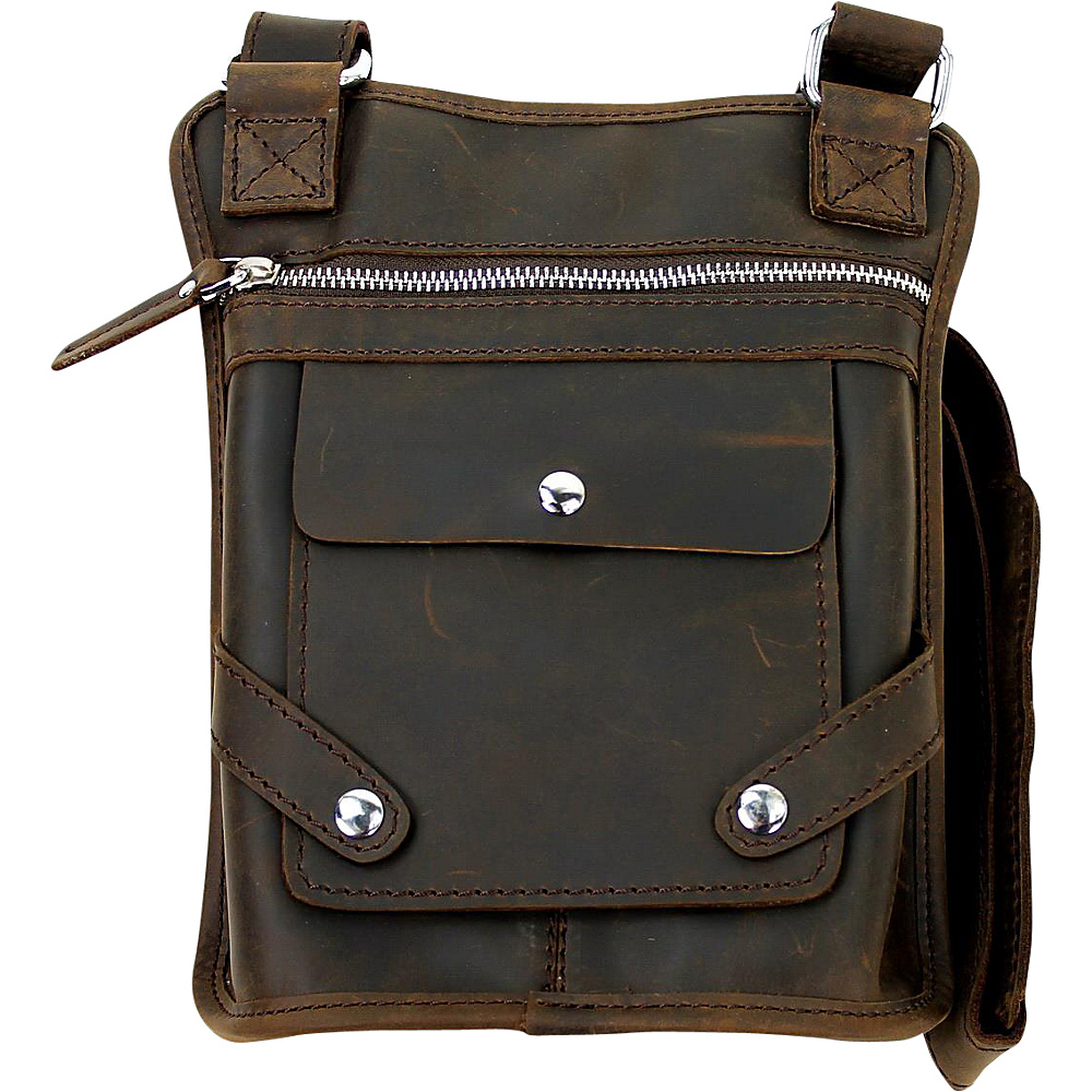 Vagabond Traveler FREELANCER Leather Shoulder Bag for Kindle Fire Dark Brown Vagabond Traveler Other Men s Bags