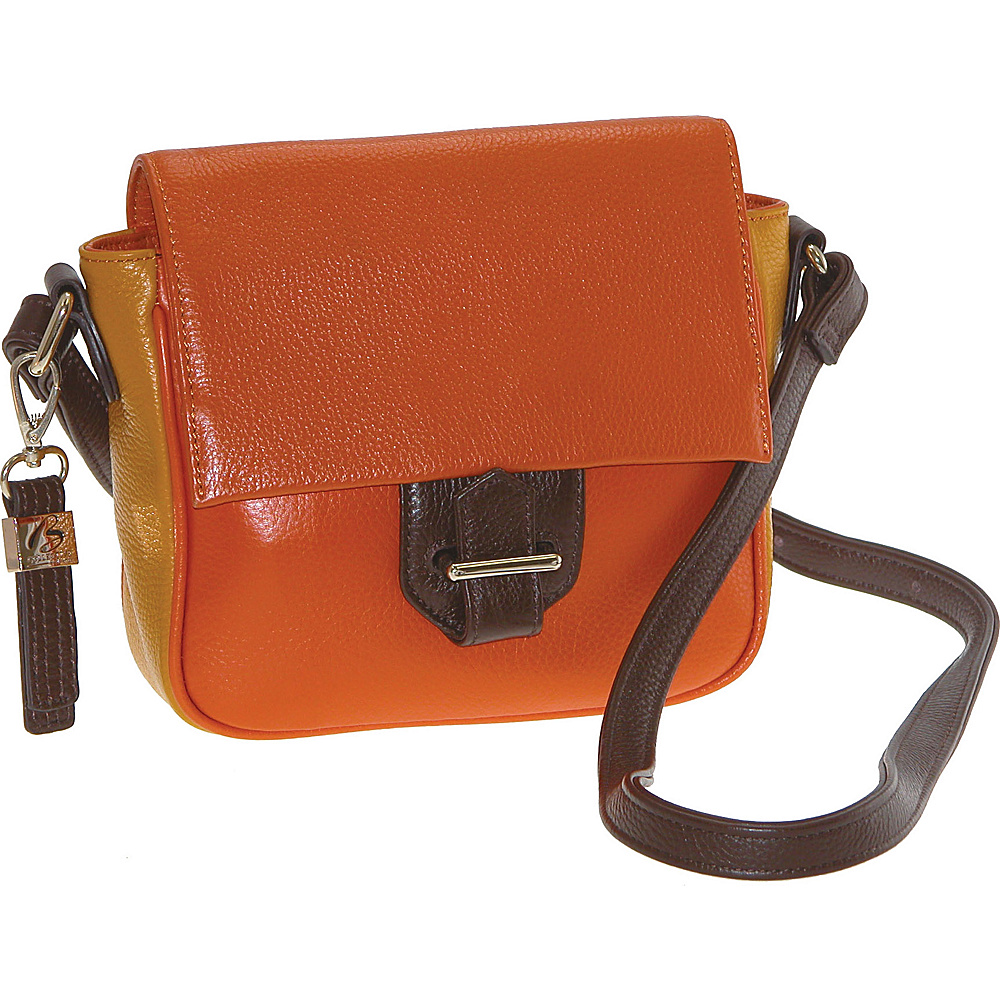 Buxton Hailey Crossbody Orange Buxton Leather Handbags