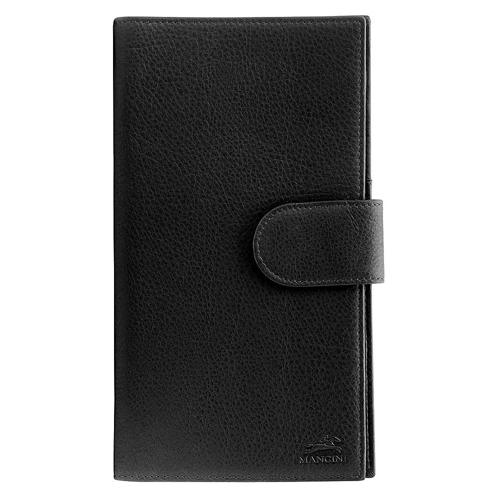Mancini Leather Goods Classic Passport Travel Organizer Black Mancini Leather Goods Travel Wallets