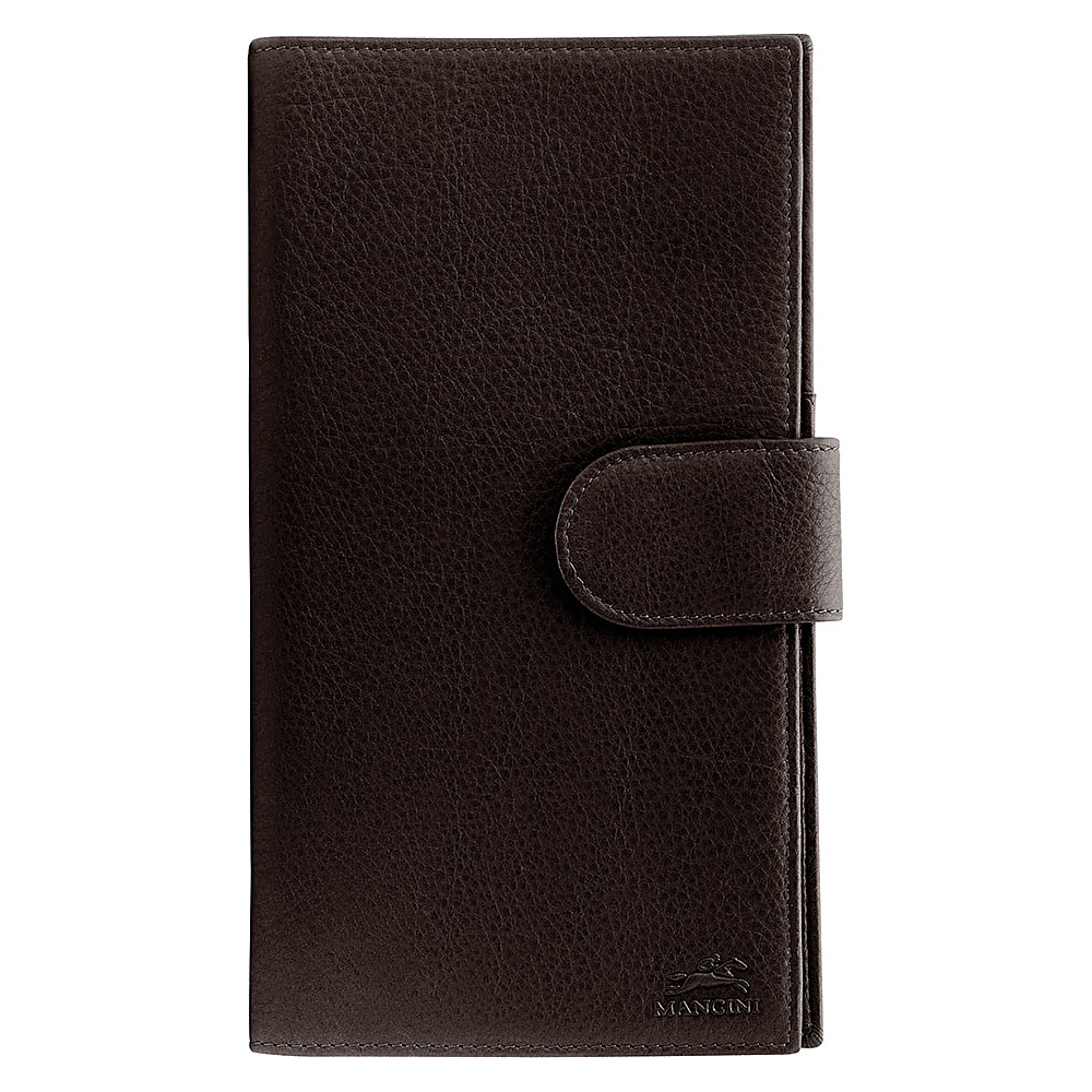 Mancini Leather Goods Classic Passport Travel Organizer Brown Mancini Leather Goods Travel Wallets