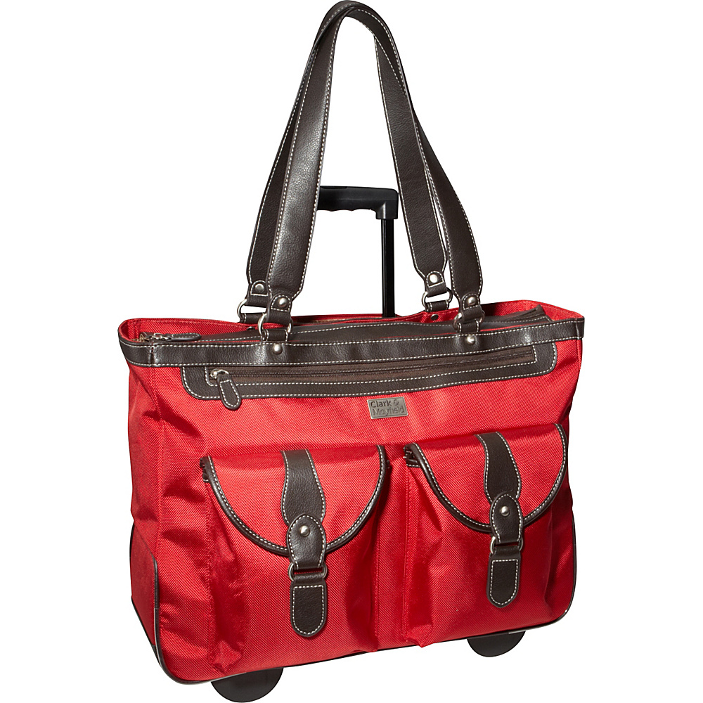 Clark Mayfield Marquam 18.4 Rolling Laptop Tote Red Clark Mayfield Wheeled Business Cases