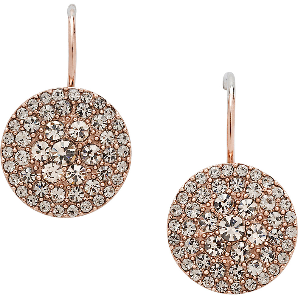Fossil Glitz Disc Earring Rose Gold Fossil Other Fashion Accessories
