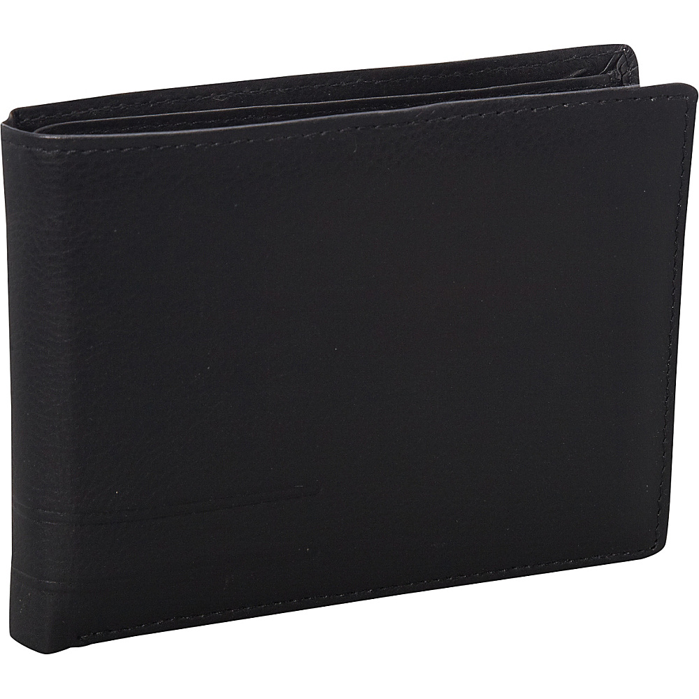 Mancini Leather Goods Men s RFID Classic Billfold with Removable Passcase Black Mancini Leather Goods Men s Wallets