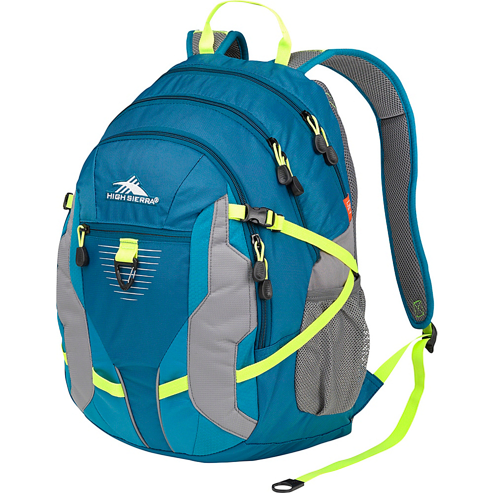 High Sierra Aggro Backpack Lagoon Sea Zest Charcoal High Sierra Laptop Backpacks