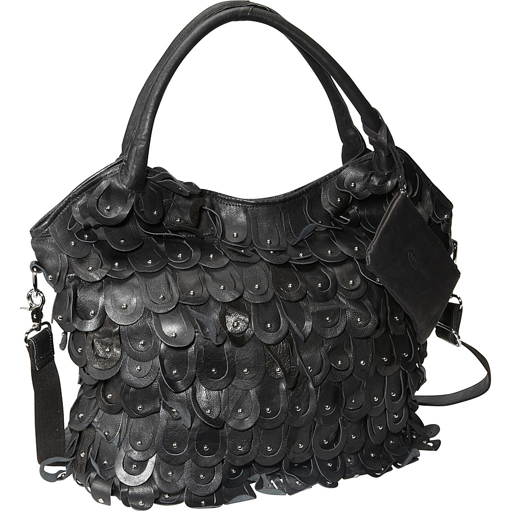 AmeriLeather Peacock Handbag Black AmeriLeather Leather Handbags