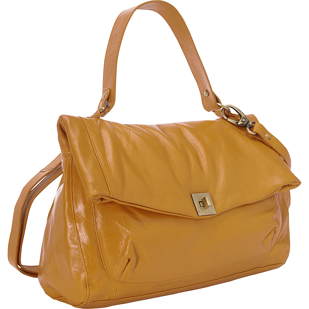 Latico Leathers Ellis Satchel Gold Latico Leathers Leather Handbags