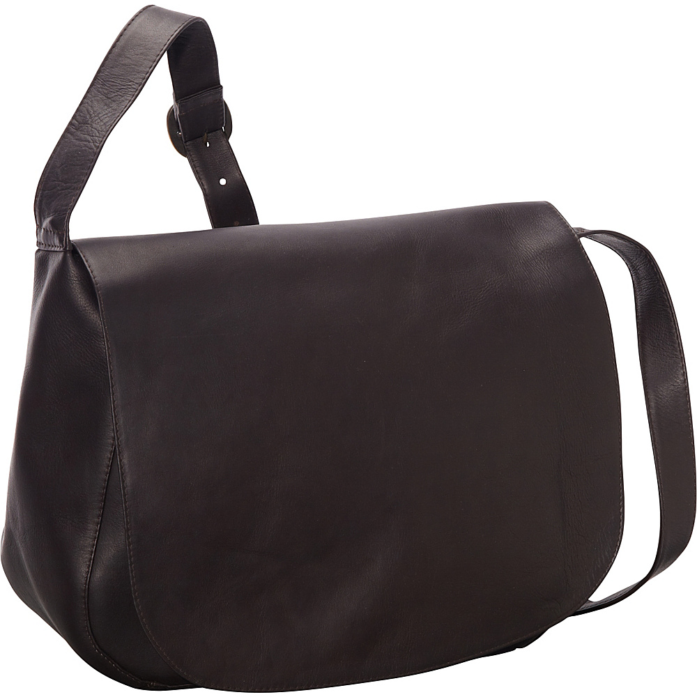 Le Donne Leather Classic Women s Full Flap Cafe Le Donne Leather Leather Handbags