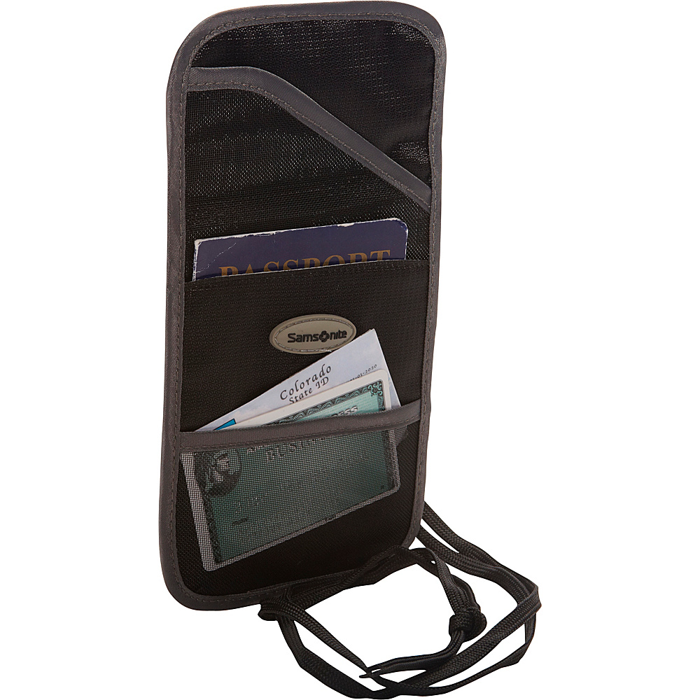 Samsonite Travel Accessories RFID Neck Pouch Black Samsonite Travel Accessories Travel Wallets