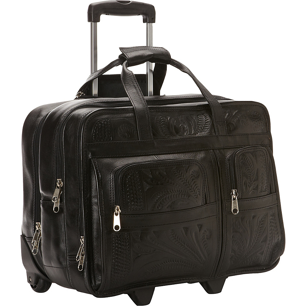 Ropin West Roller Briefcase Black Ropin West Wheeled Business Cases