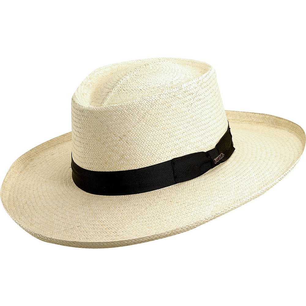 Scala Hats Big Brim Panama Gambler Natural Medium Scala Hats Hats Gloves Scarves
