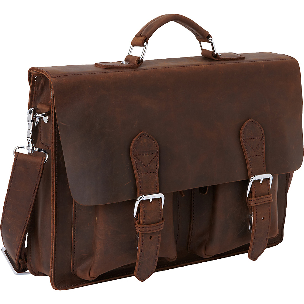 Vagabond Traveler 15 Leather Laptop Bag Dark Brown Vagabond Traveler Non Wheeled Business Cases