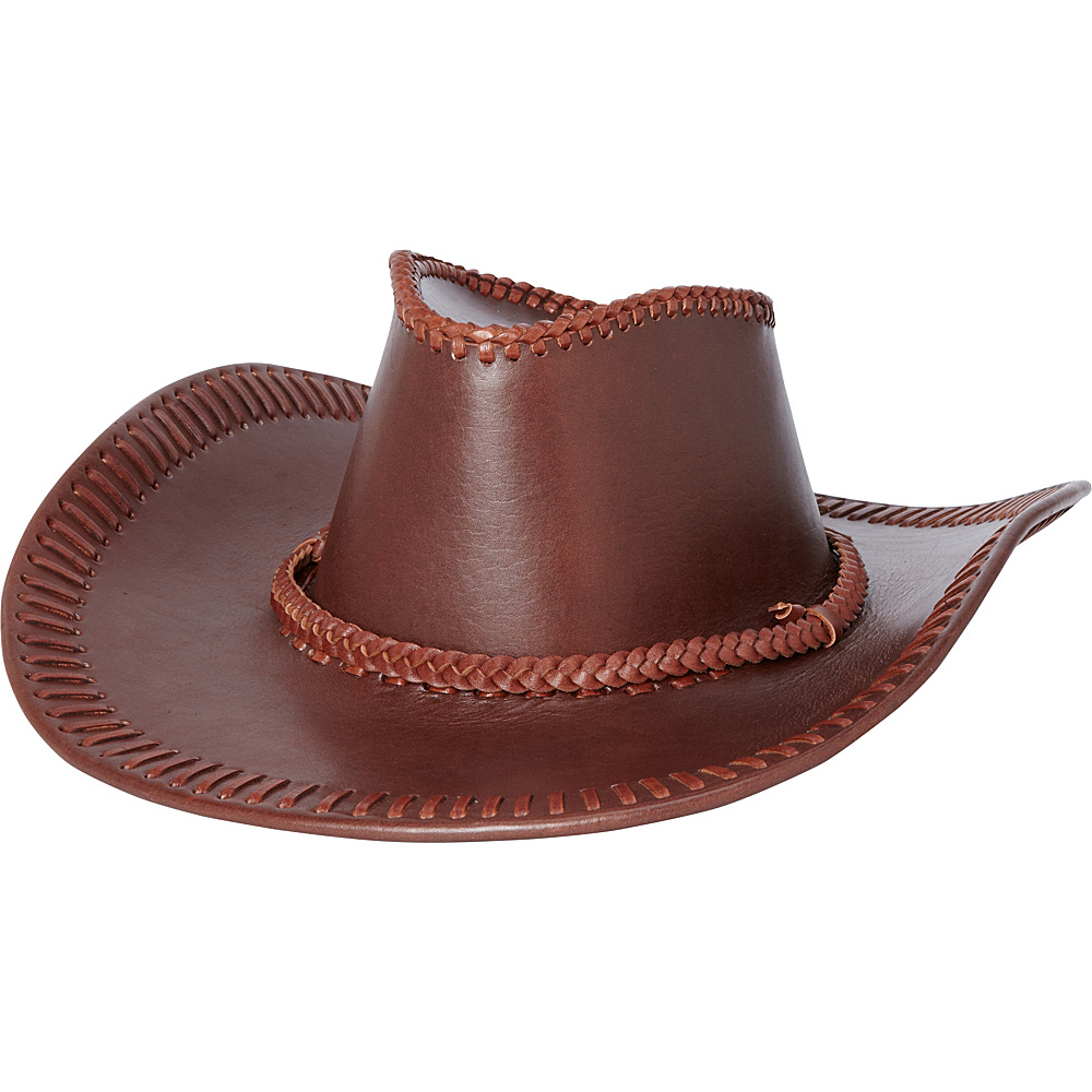 Vagabond Traveler Leather Cowboy Hat Reddish BRN Vagabond Traveler Hats Gloves Scarves
