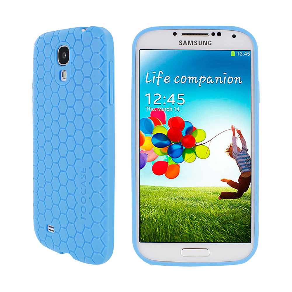 rooCASE Samsung Galaxy S4 Ultra Slim HoneyComb TPU Shell Skin Case Blue rooCASE Electronic Cases