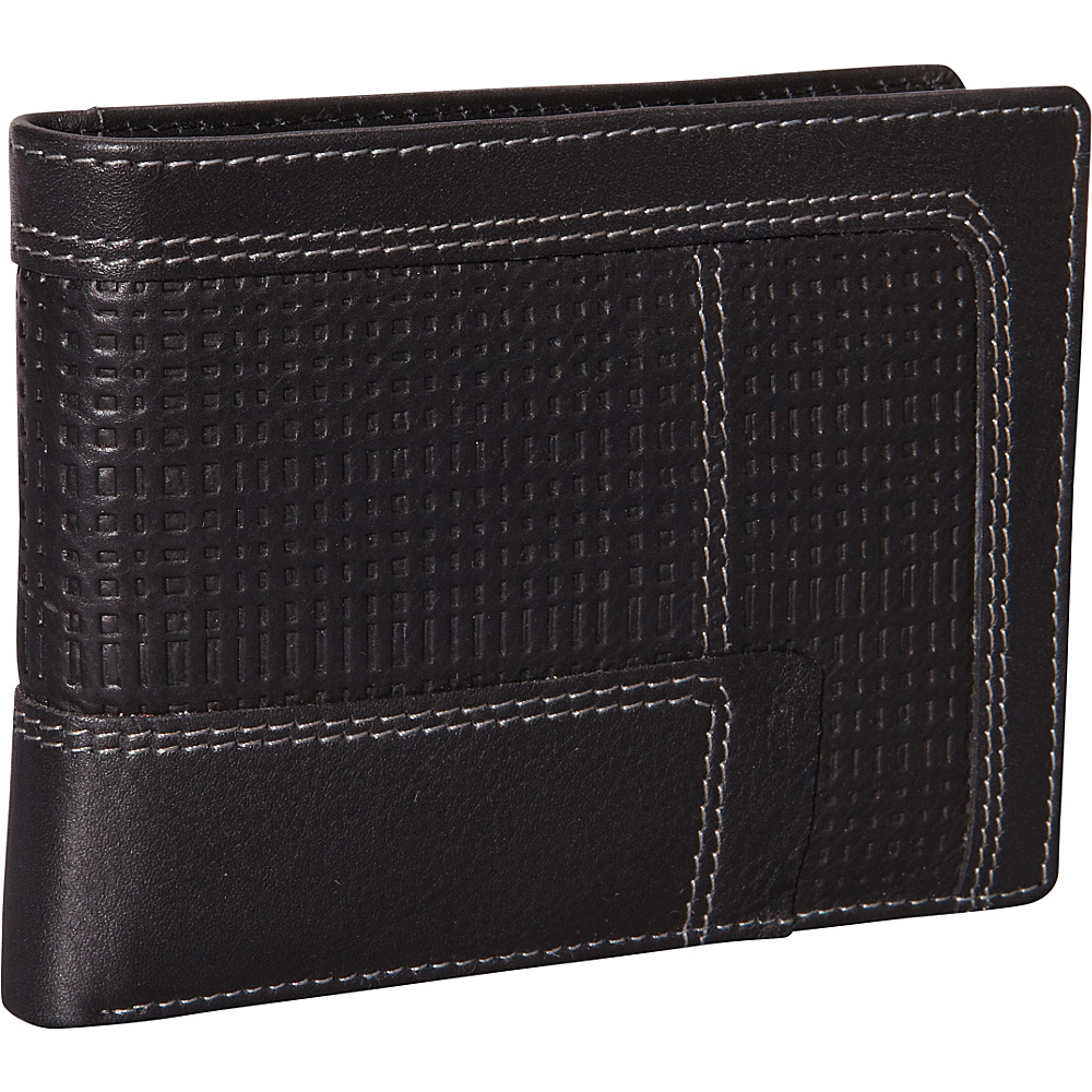 Mancini Leather Goods Passcase Wallet RFID Secure Black Mancini Leather Goods Men s Wallets