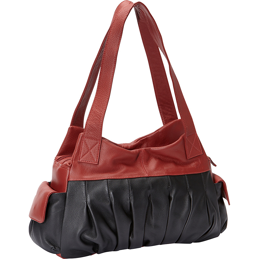 J. P. Ourse Cie. Asbury Berry Red Black J. P. Ourse Cie. Leather Handbags
