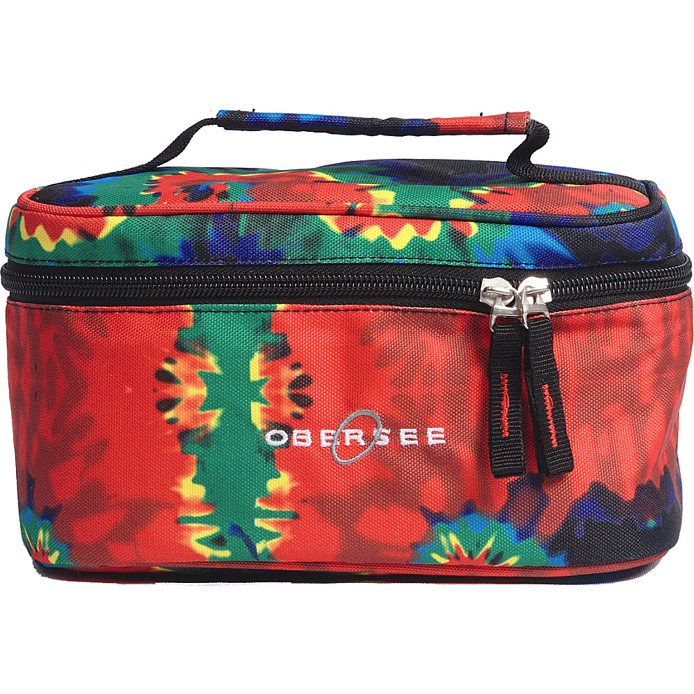 Obersee Kids Toiletry and Accessory Train Case Bag Tie Dye Obersee Toiletry Kits