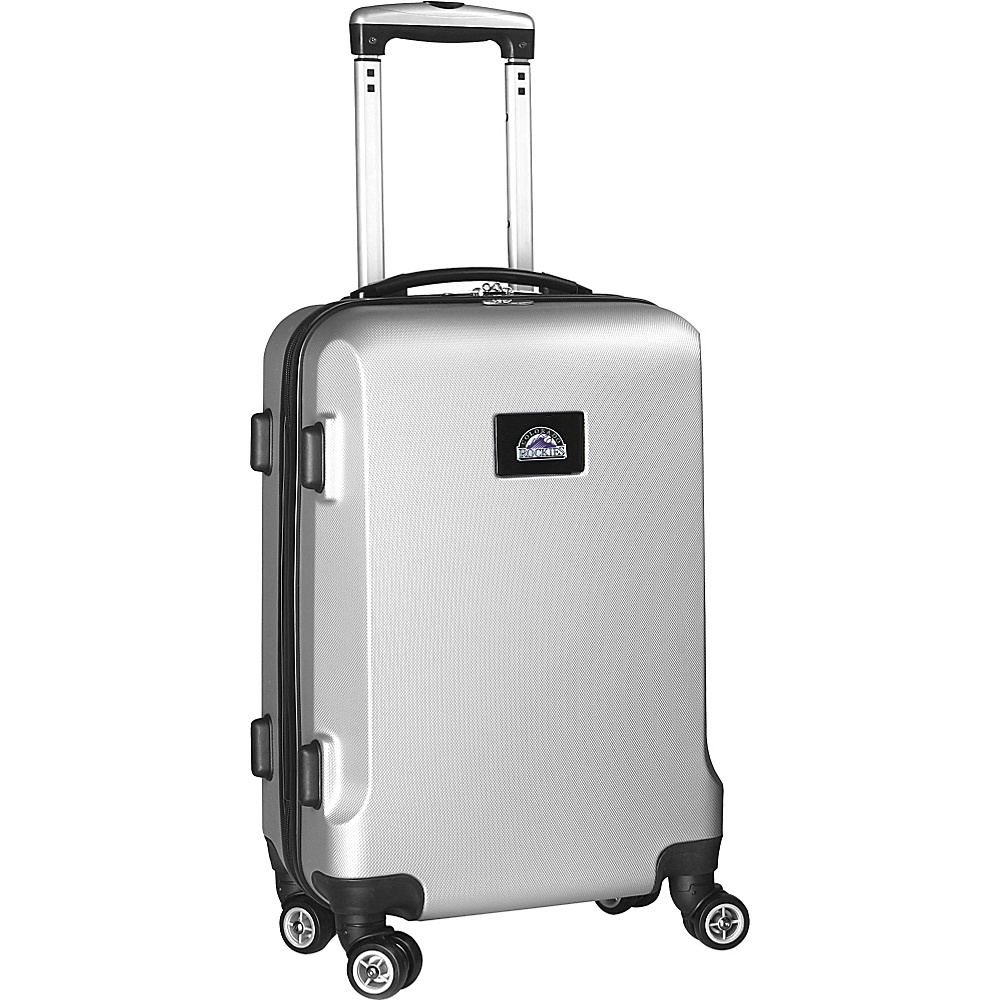 Denco Sports Luggage MLB 20 Domestic Carry On Silver Colorado Rockies Denco Sports Luggage Hardside Luggage