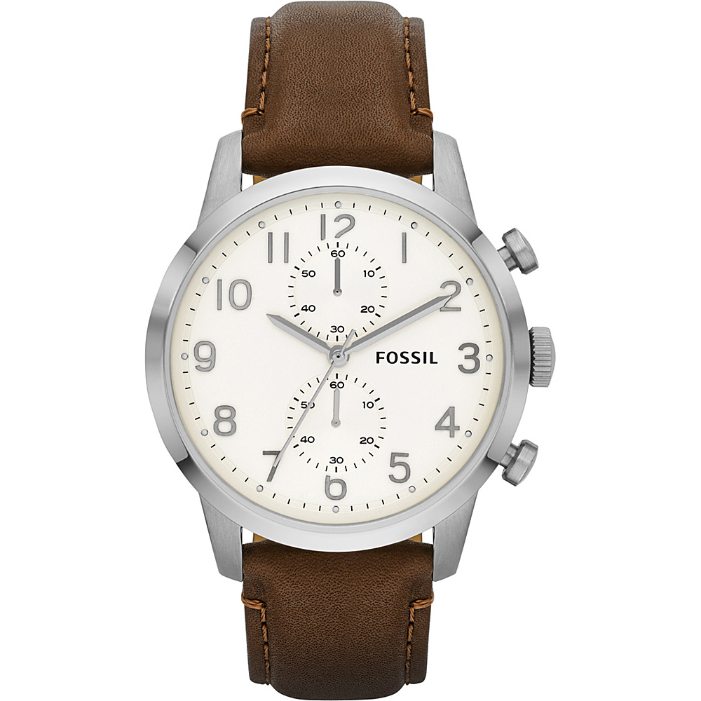Fossil Townsman Chronograph Leather Watch Dark Brown Fossil Watches