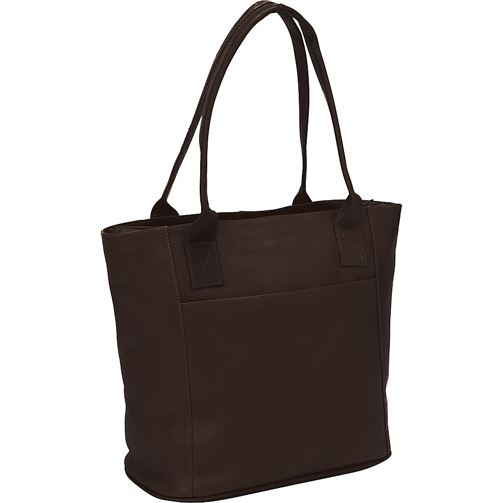 Piel Small Tote Bag Chocolate Piel Leather Handbags