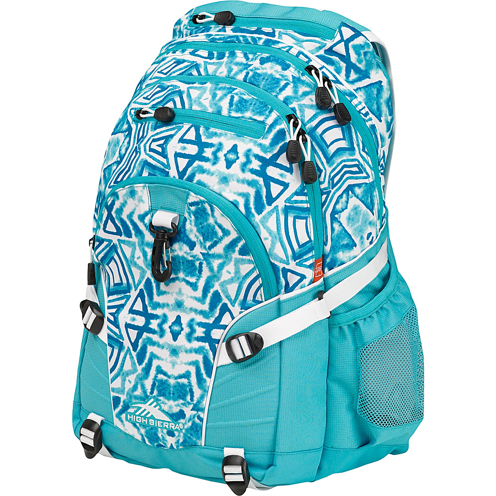 High Sierra Loop Backpack Teal Shibori Tropic Teal White High Sierra Everyday Backpacks