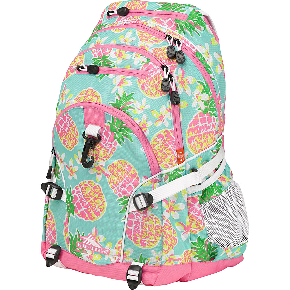 High Sierra Loop Backpack Pineapple Party Pink Lemonade White High Sierra Everyday Backpacks