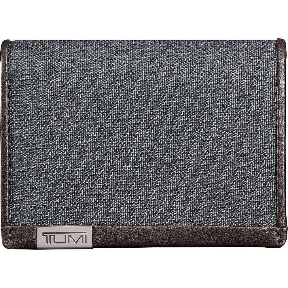 Tumi Alpha Gusseted Card Case with ID Antracite Tumi Mens Wallets