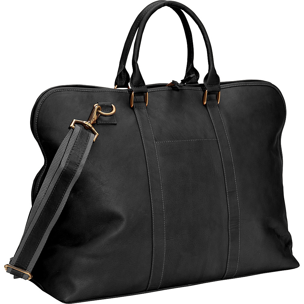 Clava Leather Weekender Satchel Vachetta Black Clava Luggage Totes and Satchels