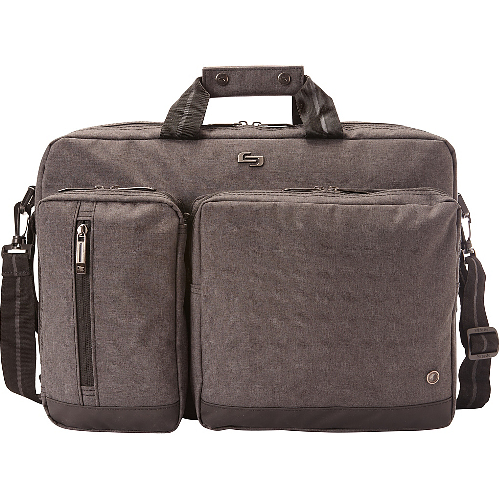SOLO 15.6 Laptop Hyrbid Briefcase Backpack Gray SOLO Non Wheeled Business Cases
