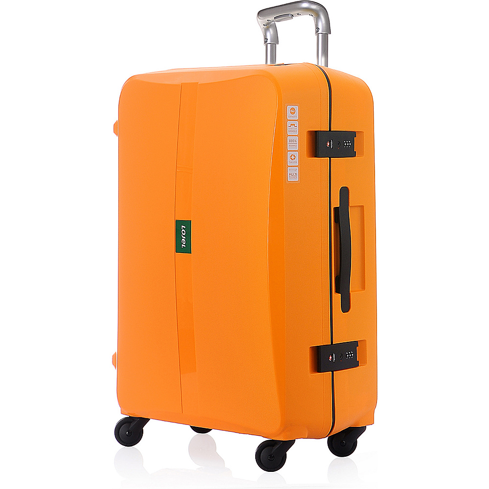Lojel Octa Medium Luggage Orange Lojel Hardside Checked