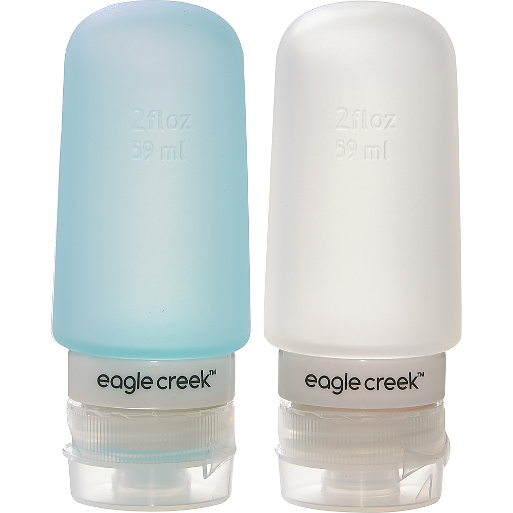 Eagle Creek Pack It Silicone Bottles 2 Oz Clear Aqua Eagle Creek Travel Health Beauty