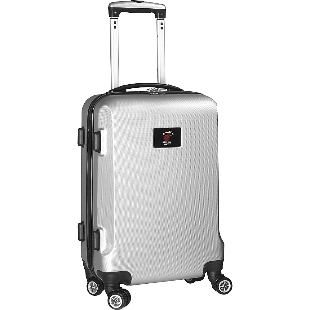 Denco Sports Luggage NBA 20 Domestic Carry On Silver Miami Heat Denco Sports Luggage Hardside Carry On